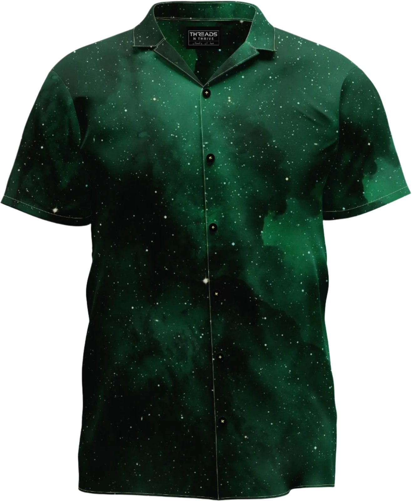 GALAXY GREEN PRINTED SHIRT