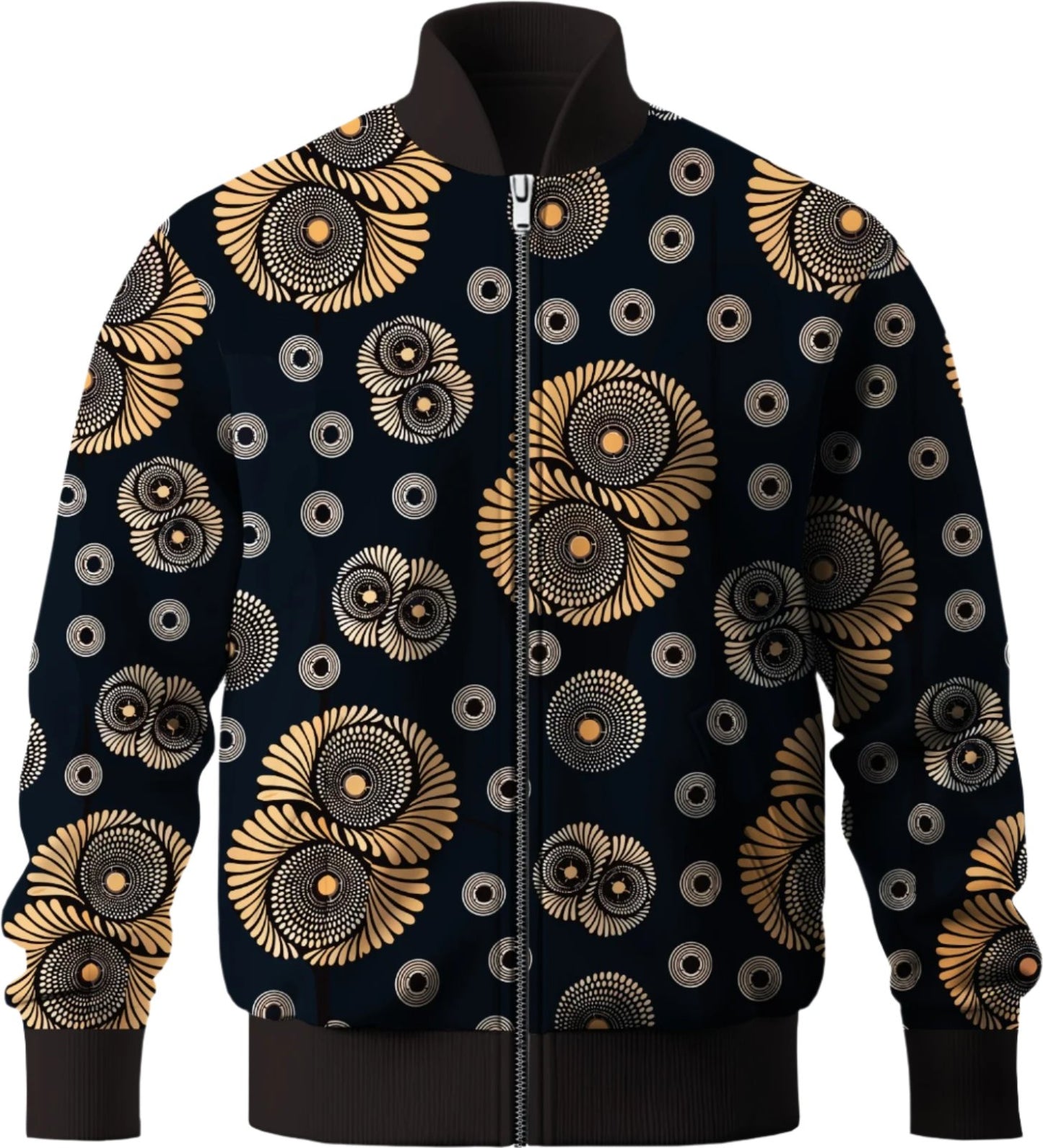 Golden Spiral Bomber Jacket
