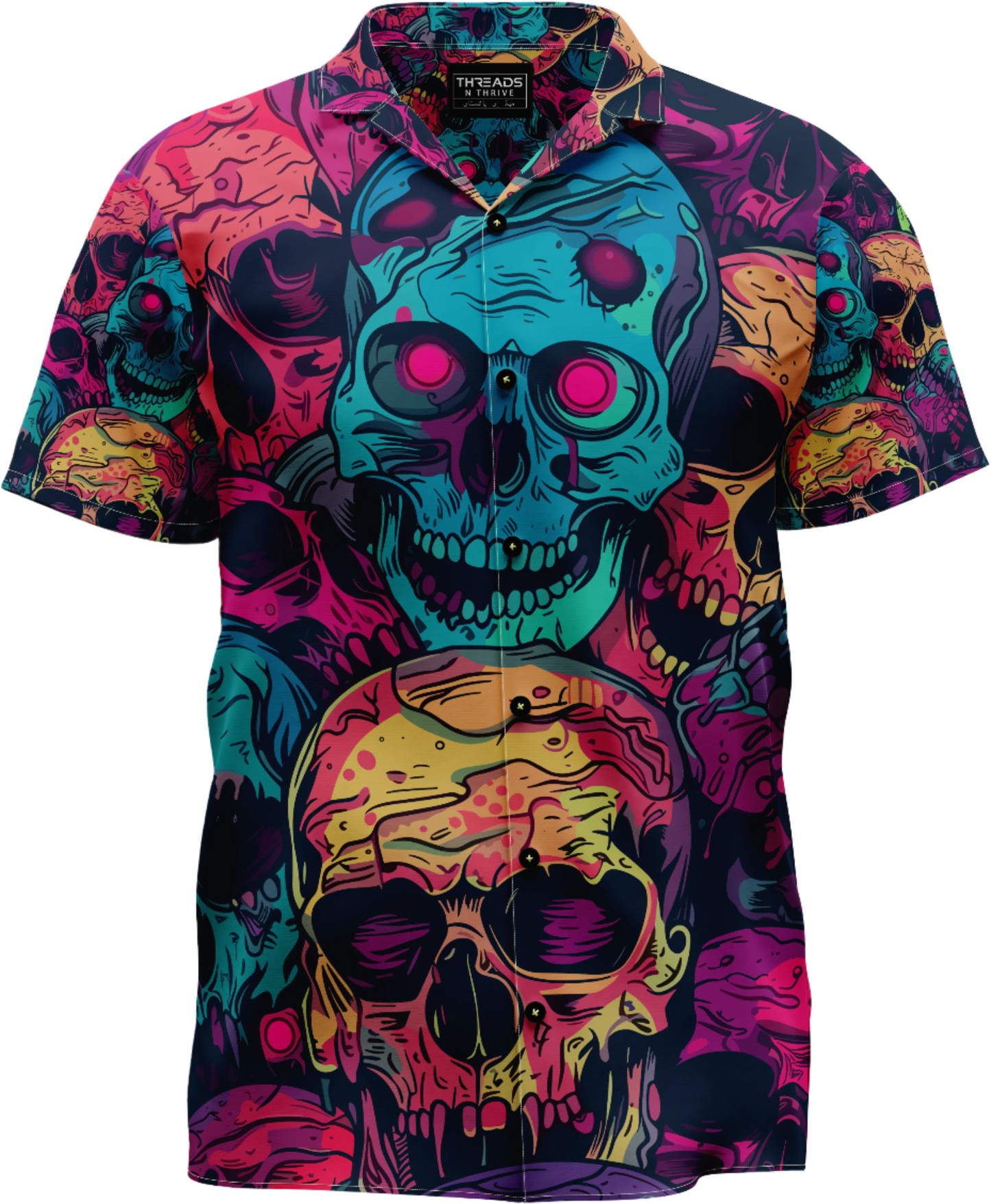 SKULL FACE PRINTED SHIRT