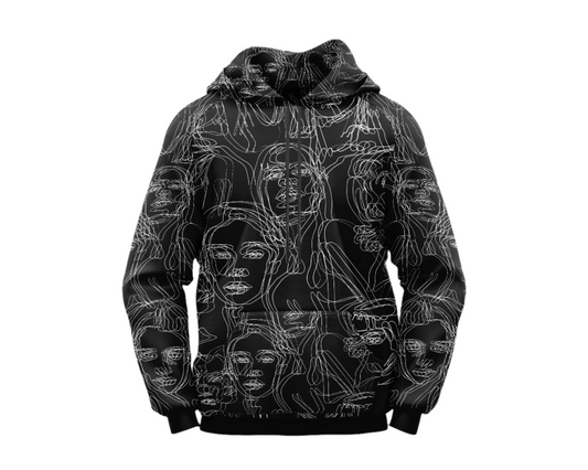 Blur Face hoodie