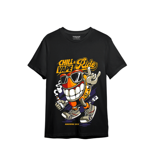 CHILL VAPE RIDE PRINTED T-SHIRT