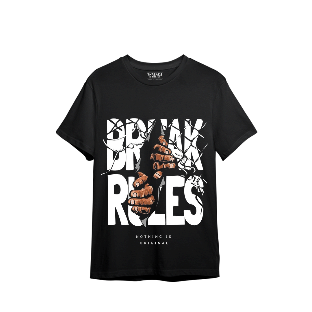 BREAK RULES PRINTED T-SHIRT