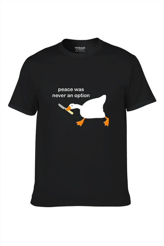 GOOSE WITH KNIFE PRINTED T-SHIRT