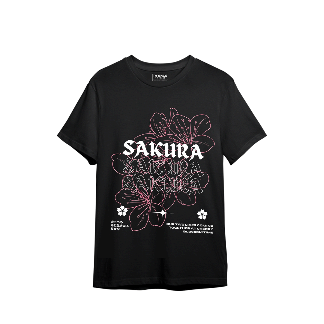 SAKURA PRINTED T-SHIRT